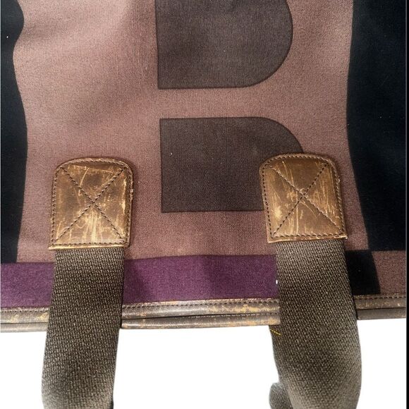 Bally Brown and Purple Tote Bag. - Picture 9 of 16